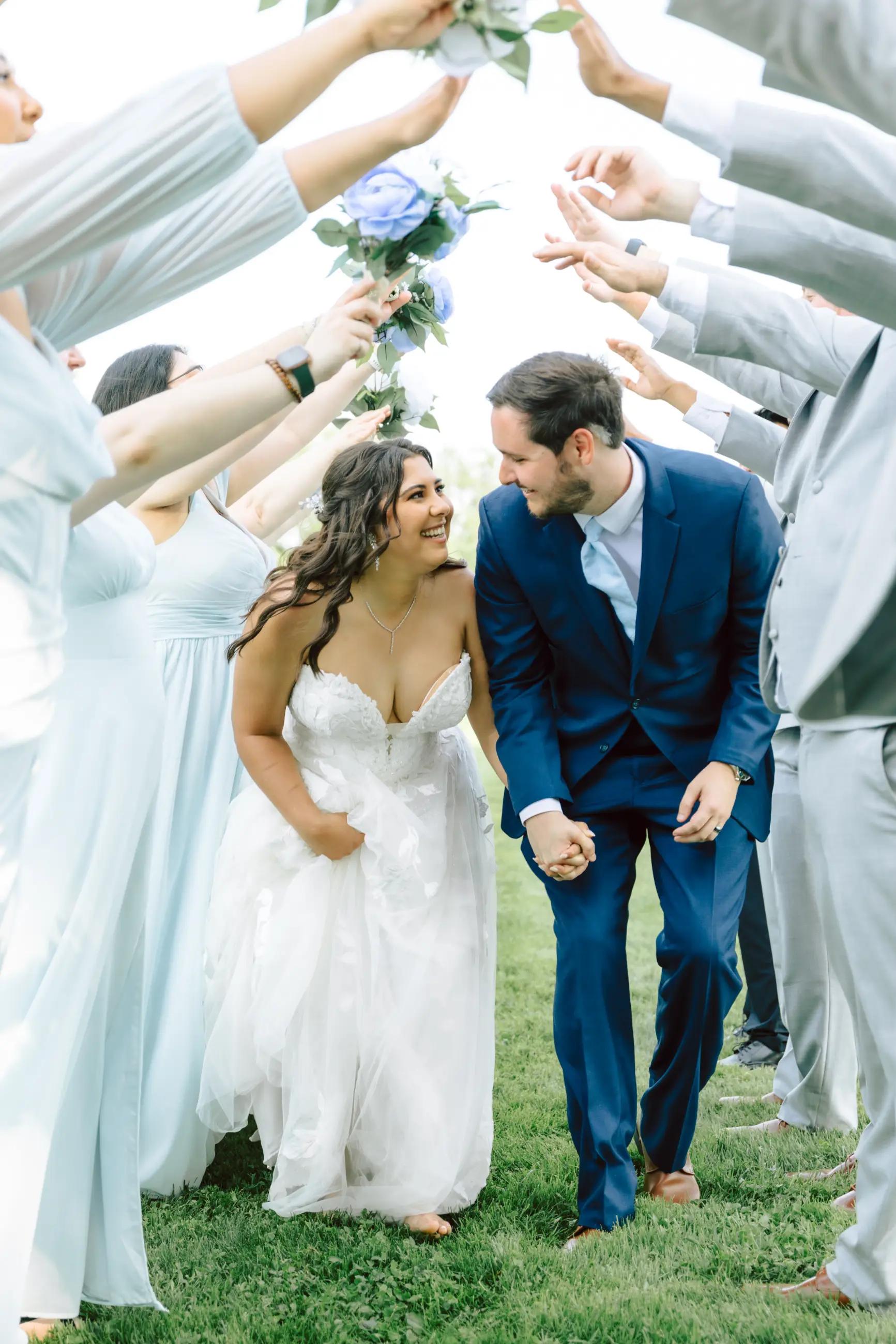 Bride & Groom looking at each other 